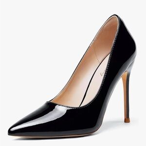 Chic Black Patent Leather Heels